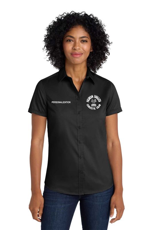 Women's Superpro Twill Short Sleeve Shirt- Royal, Black, Dark Grey, Steel Grey, White