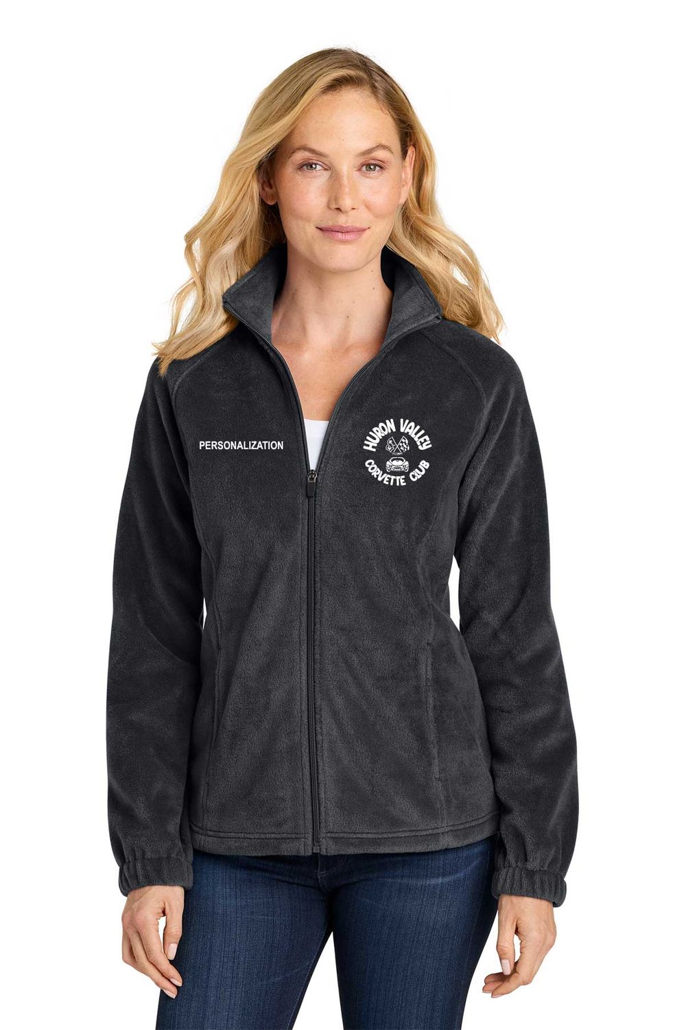 Port Authority Women’s Plush Fleece Full-Zip Jacket- Black, Navy, Red, Grey