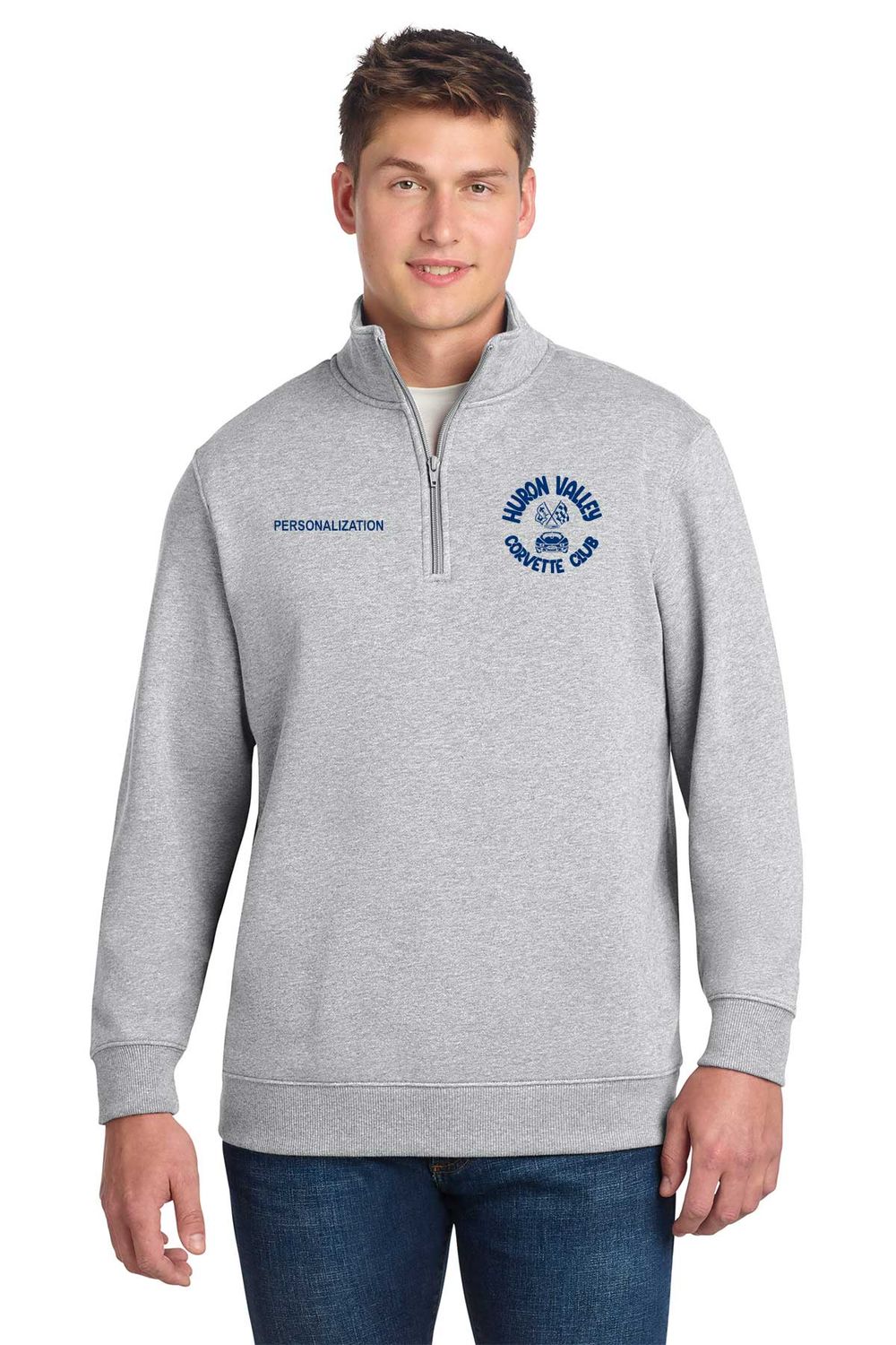 Sport Tek Adult 1/4 Zip Sweatshirt- Athletic Heather, Black, Navy, Red, Vintage Heather, White