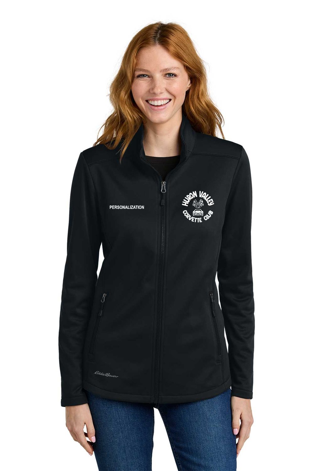 Eddie Bauer Women’s Smooth Mid Layer Fleece Full-Zip-Black, Grey, Navy