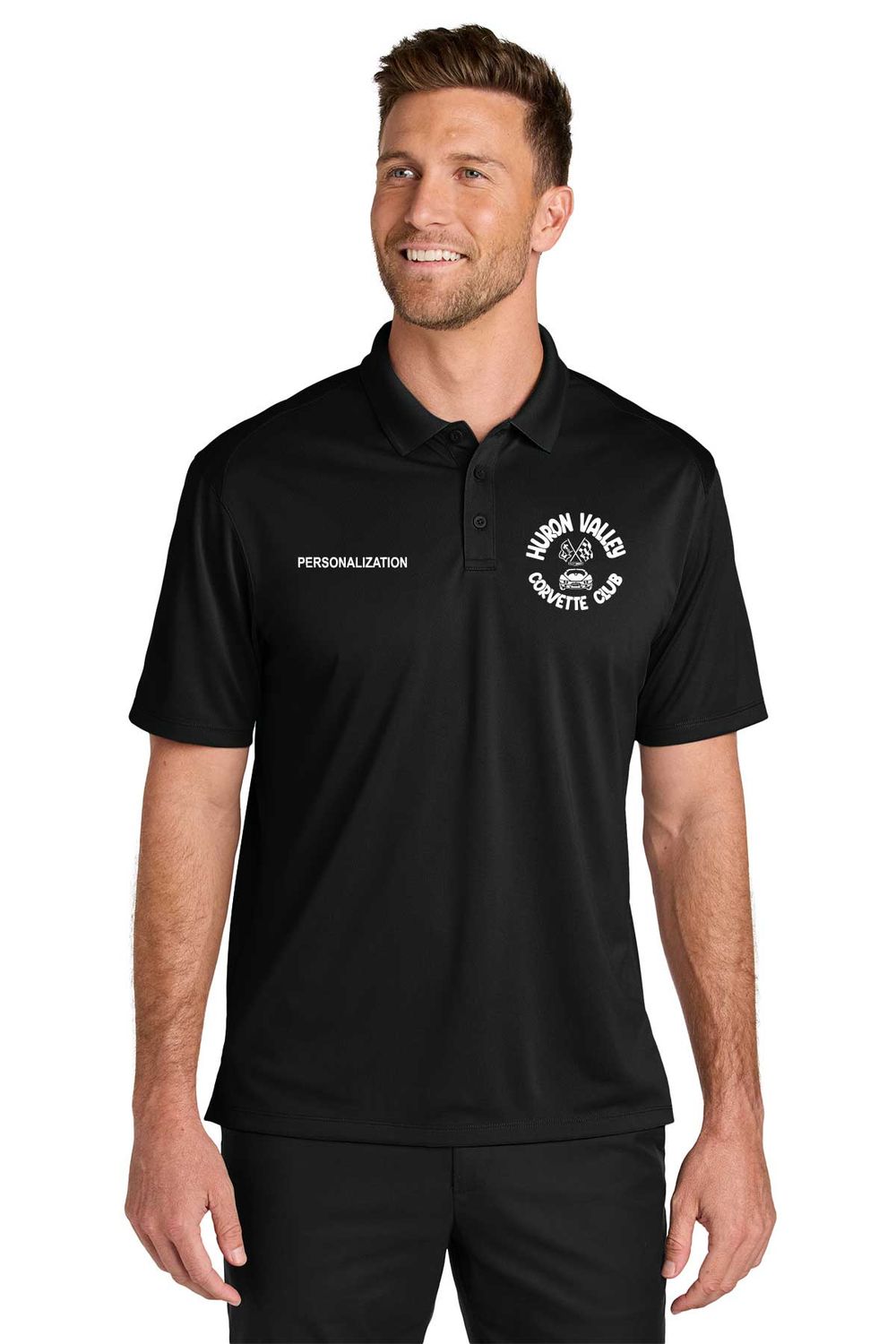 Port Authority Tall Wearever Performance Pique Polo- Black, Grey, Navy, Dark Grey