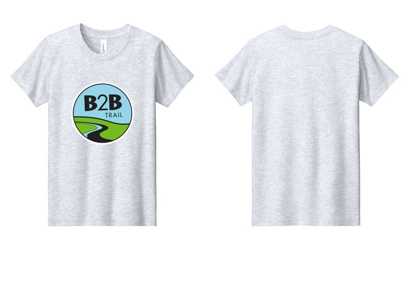 B2B TRAIL logo: Youth Bella & Canvas Short Sleeve Tee -Navy, Kelly Green, Royal Purple, Ash B2B TRAIL logo: Youth Bella & Canvas Short Sleeve Tee -Navy, Kelly Green, Royal Purple, Ash