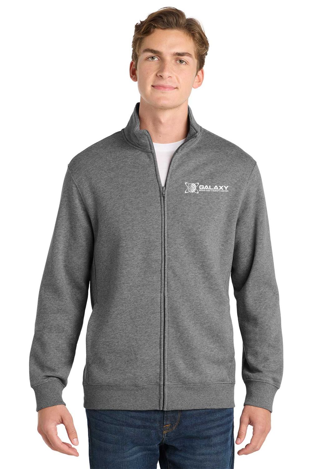Sport-Tek Full-Zip Sweatshirt- Black, Navy, Vintage Heather