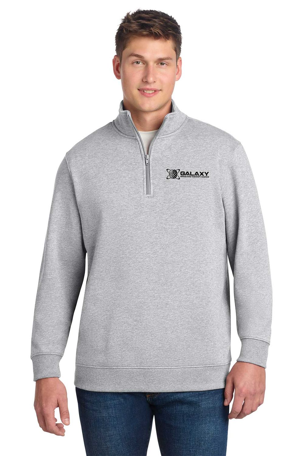 Sport Tek Adult 1/4 Zip Sweatshirt- Navy, Black, White, Athletic Heather
