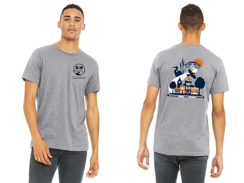 B2B 5 CITIES logo: Bella & Canvas Adult Soft Cotton T-Shirt - Athletic Heather, Heather Soft Cream, Heather Deep Teal B2B 5 CITIES logo: Bella & Canvas Adult Soft Cotton T-Shirt - Athletic Heather, Heather Soft Cream, Heather Deep Teal