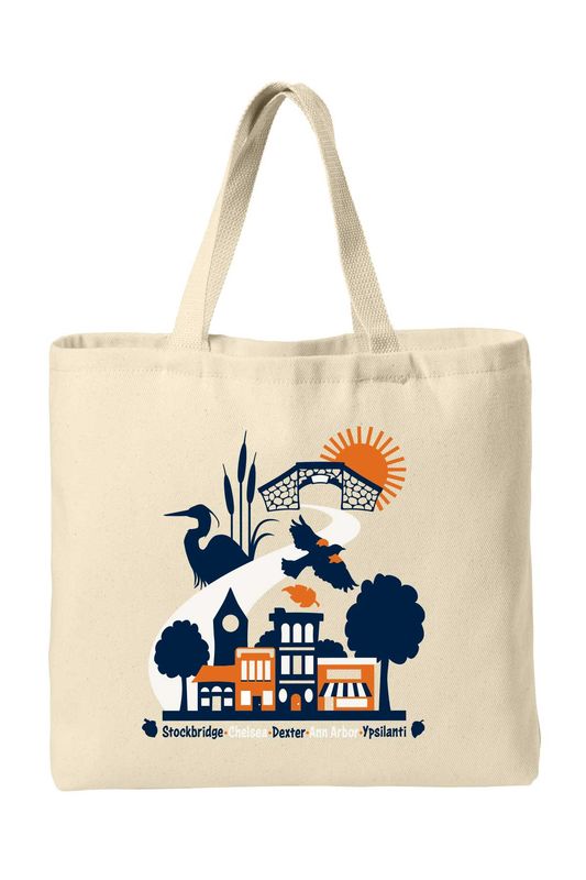 B2B 5 CITIES logo: Port Authority Ideal Twill Convention Tote - Natural B2B 5 CITIES logo: Port Authority Ideal Twill Convention Tote - Natural