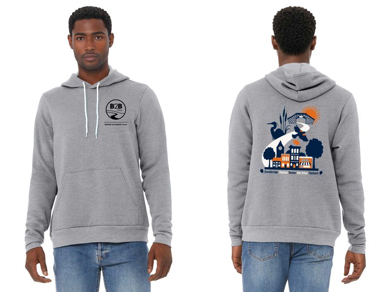 B2B 5 CITIES logo: Unisex Fleece Pullover Hooded Sweatshirt- Heather Deep Teal, Heather Forest, Athletic Heather B2B 5 CITIES logo: Unisex Fleece Pullover Hooded Sweatshirt- Heather Deep Teal, Heather Forest, Athletic Heather