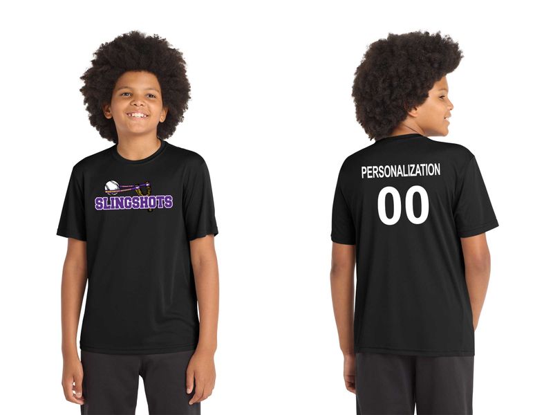 Youth Short Sleeve Performance T-Shirt- Black, White, Grey Concrete, Purple