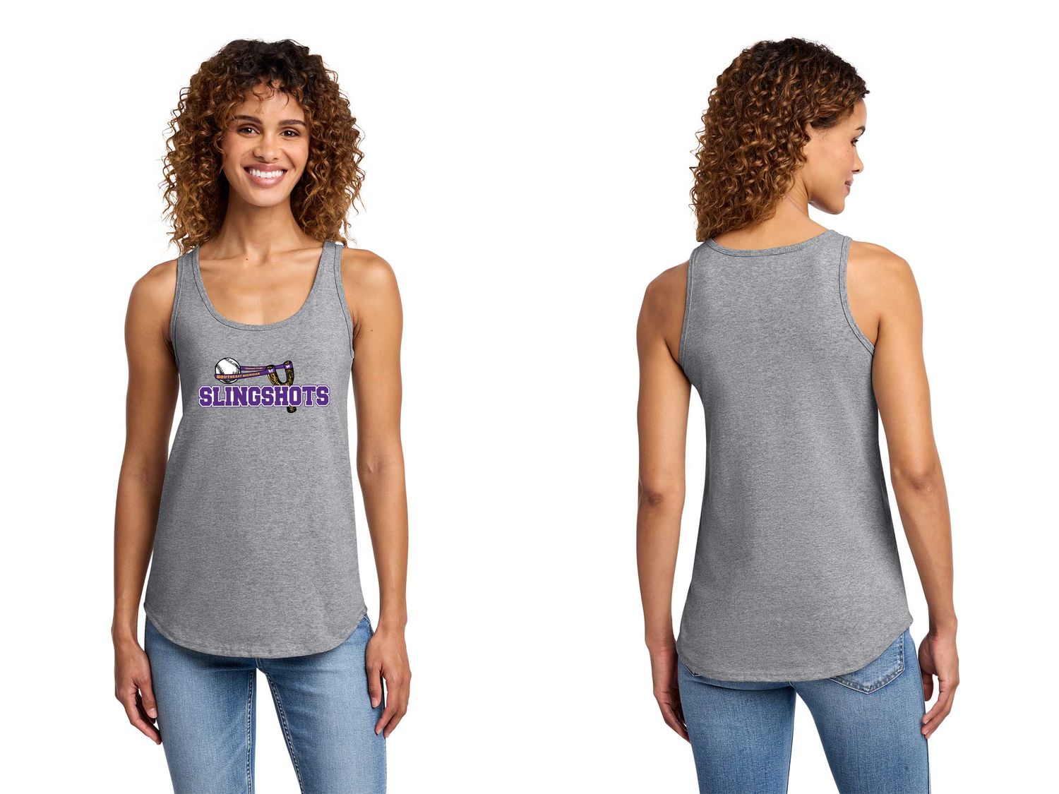 Ladie's Core Cotton Tank Top- Black, Athletic Heather, White Ladie's Core Cotton Tank Top- Black, Athletic Heather, White