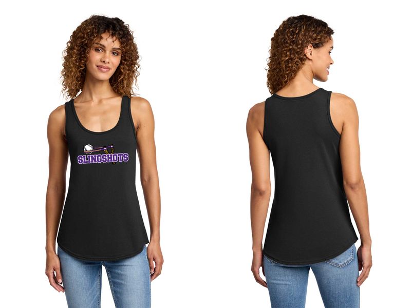 Ladie's Core Cotton Tank Top- Black, Athletic Heather, White