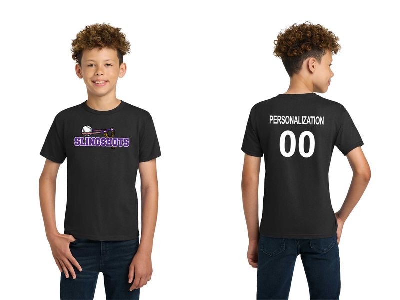 Gildan Youth Cotton Short Sleeve T-Shirt- Black, White, Sport Grey,  Purple