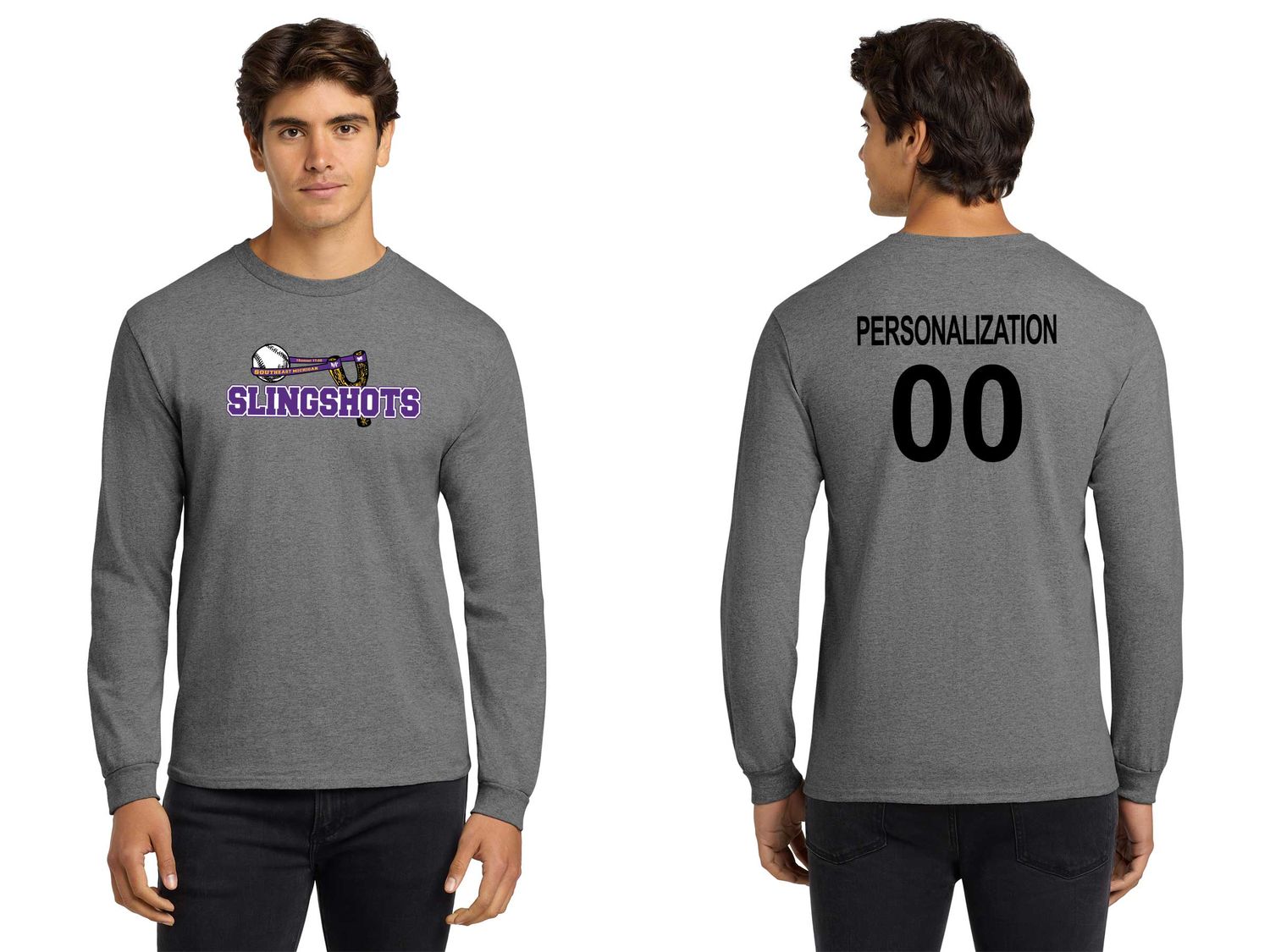 Adult Long Sleeve Tee- Sport Grey, White, Black, Purple Adult Long Sleeve Tee- Sport Grey, White, Black, Purple