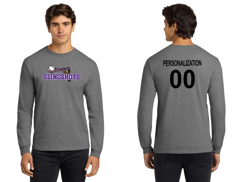 Adult Long Sleeve Tee- Sport Grey, White, Black, Purple