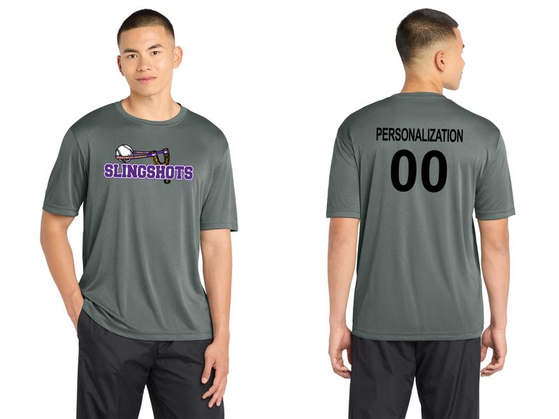 Adult Short Sleeve Performance Tee- Black, White, Grey Concrete, Purple