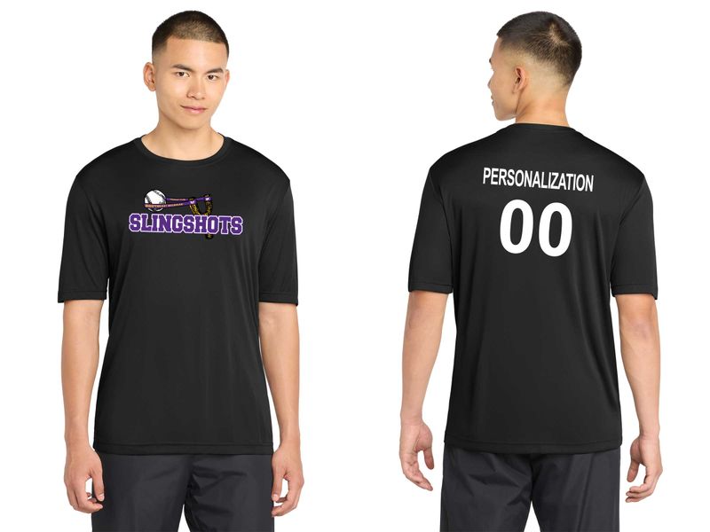 Adult Short Sleeve Performance Tee- Black, White, Grey Concrete, Purple