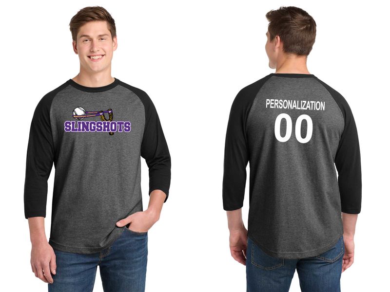 Unisex Baseball Tee-Heather Grey/Black, White/Black, White/Grey, White/Purple