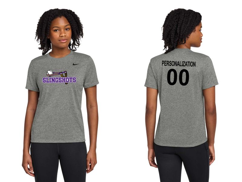 Ladies Nike Legend Tee- Black, White, Purple, Carbon Heather