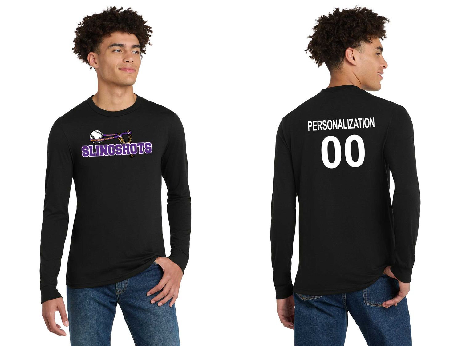 Unisex District Perfect Tri Long Sleeve Tee - Black, White, Grey Unisex District Perfect Tri Long Sleeve Tee - Black, White, Grey