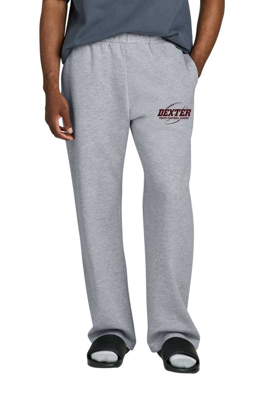 District VIT Fleece Open Bottom Sweatpant- Light Grey, Black