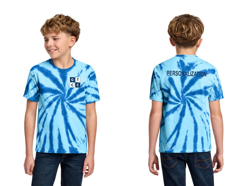Youth Tie-Dye Tee- Royal