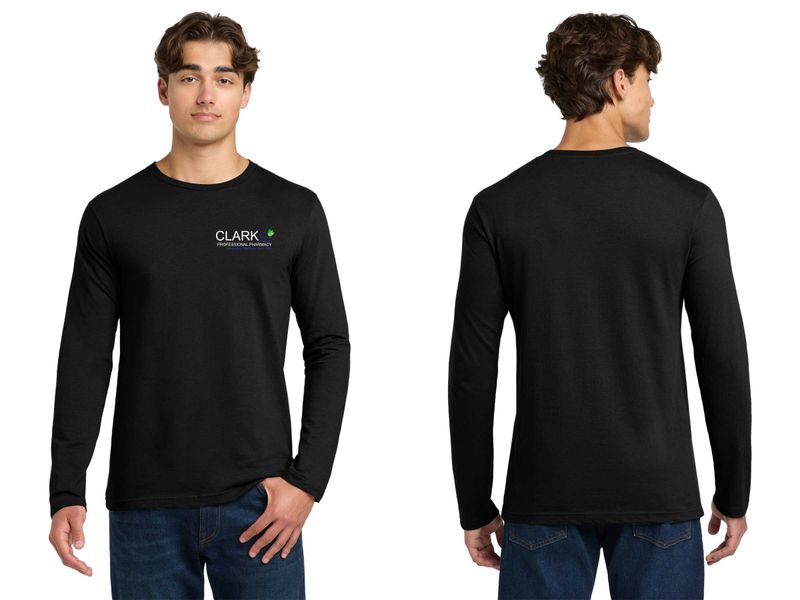 Men's Soft Cotton Blend Long Sleeve Tee - Black