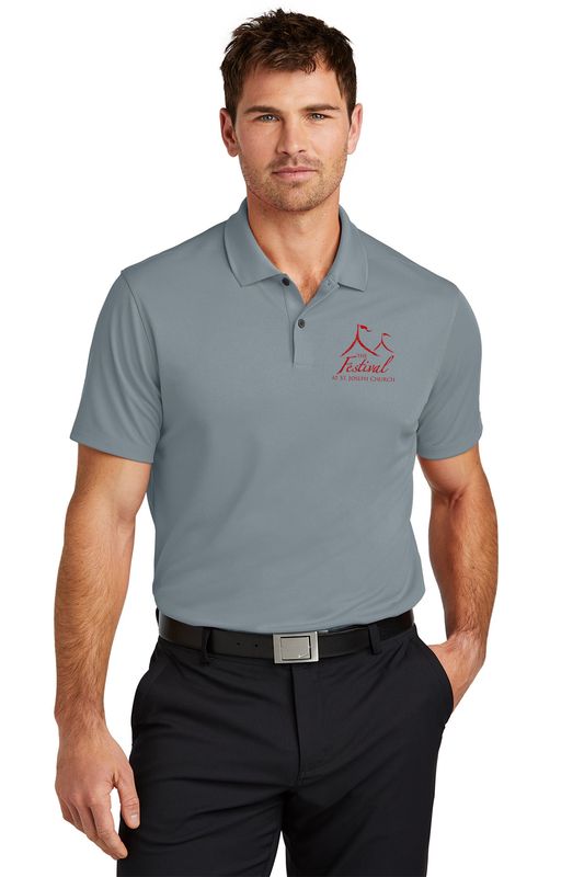 NEW Nike Victory Solid Polo- Red, Grey