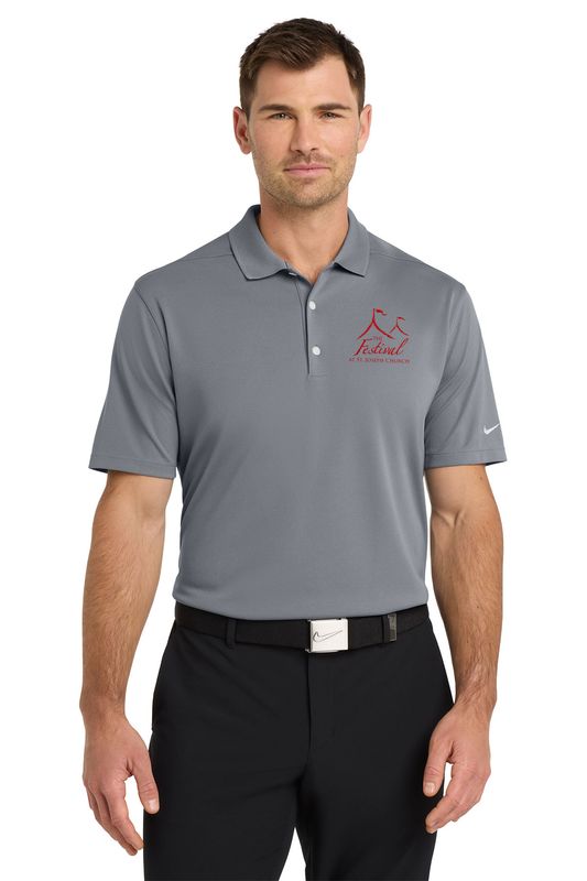 NEW Unisex Nike Dri-FIT Micro Pique Polo - Red, Grey
