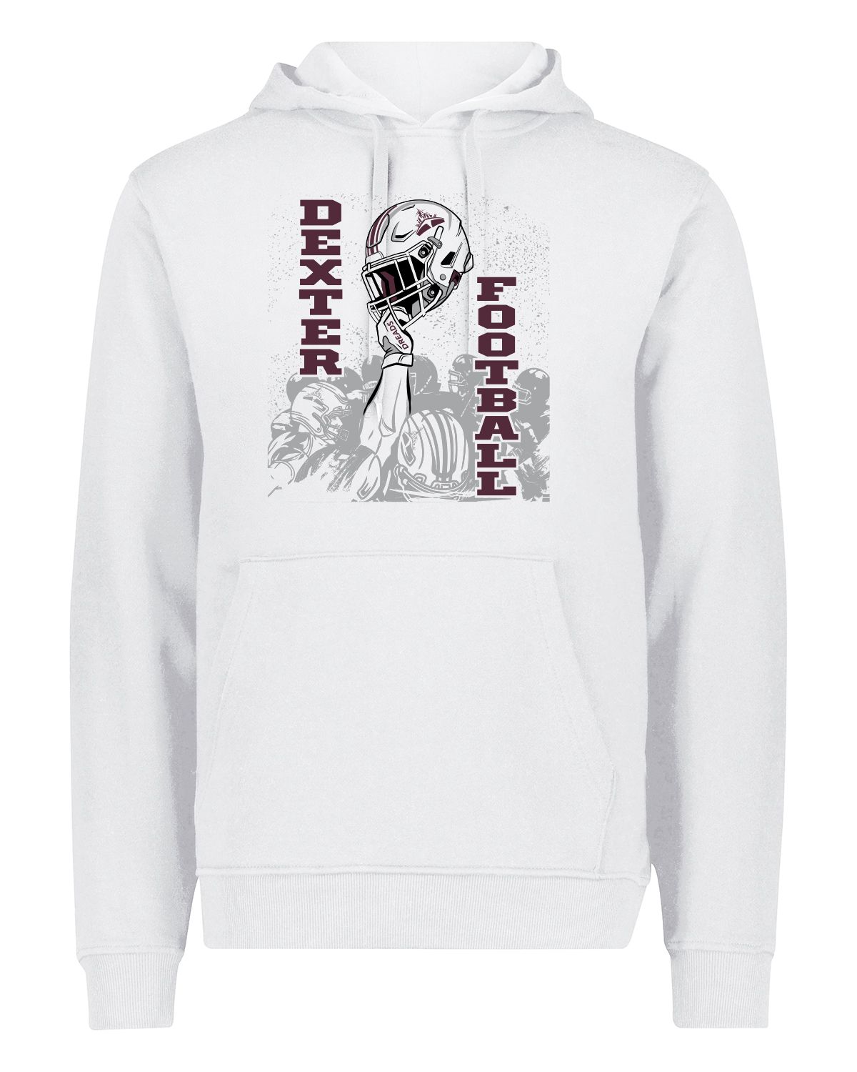 (OPTIONAL PLAYER PACK ITEM) Cotton Fleece Hooded Sweatshirt -WHITE (Youth Sizes Available)
