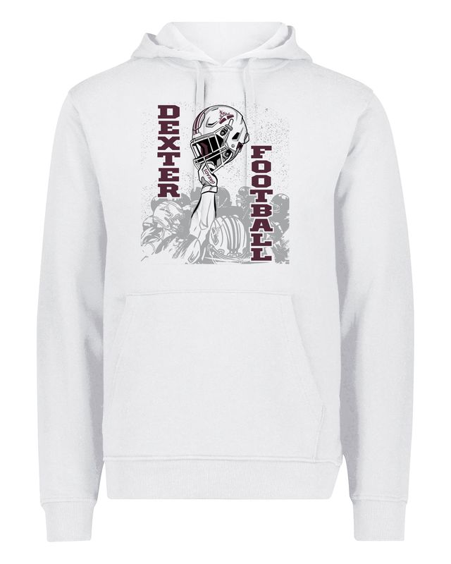 (OPTIONAL PLAYER PACK ITEM) Cotton Fleece Hooded Sweatshirt -WHITE (Youth Sizes Available)