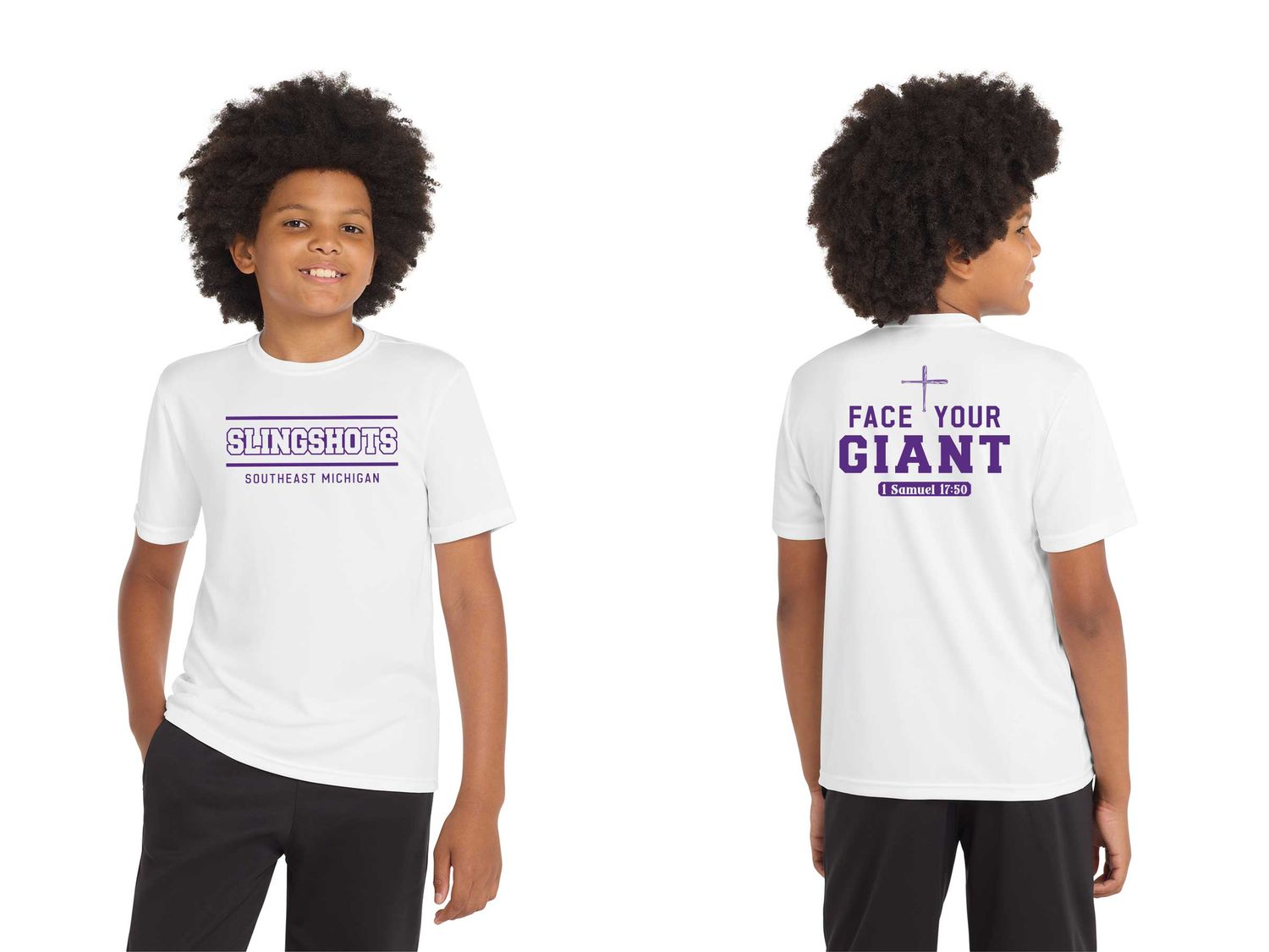 TEXT logo- Youth Short Sleeve Performance T-Shirt- Black, White, Grey Concrete, Purple TEXT logo- Youth Short Sleeve Performance T-Shirt- Black, White, Grey Concrete, Purple