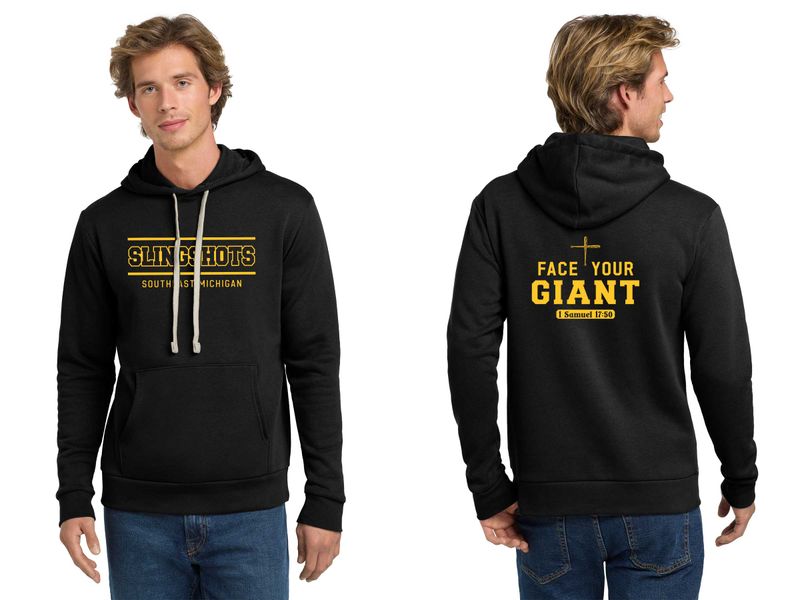 TEXT logo- Unisex Santa Cruz Pullover Hoodie-Black, Light Grey, White, Purple