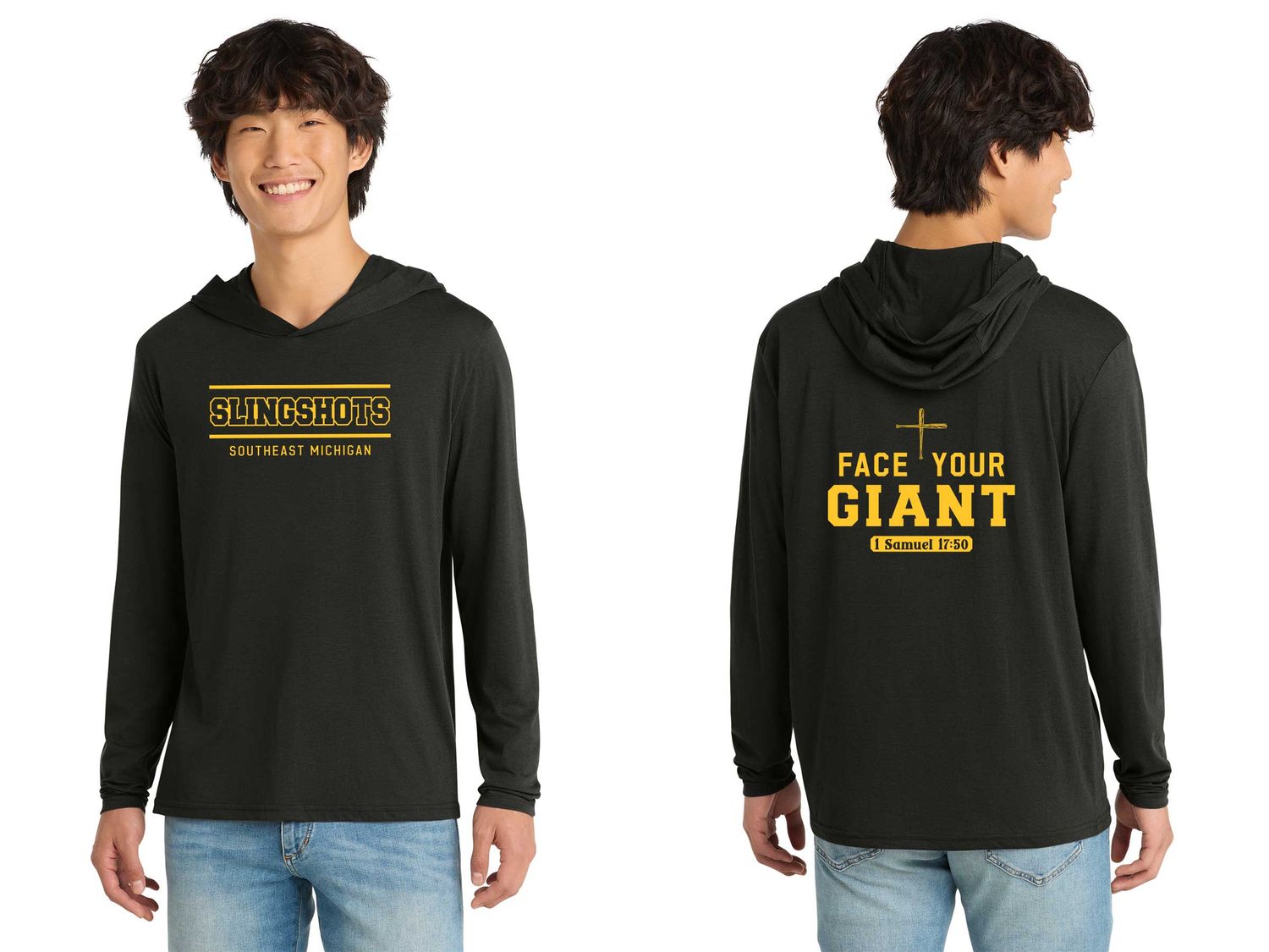 TEXT logo- Adult Lightweight Long Sleeve Hoodie - Black, White, Grey TEXT logo- Adult Lightweight Long Sleeve Hoodie - Black, White, Grey