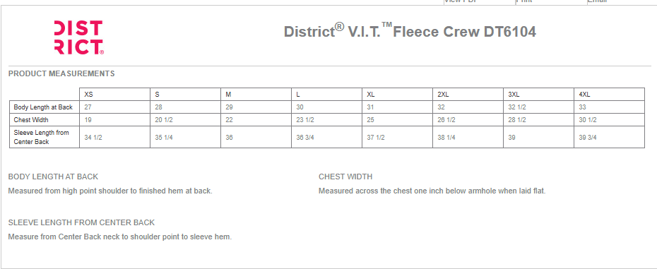 District V.I.T. Fleece Crew - New Navy