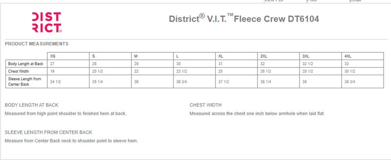 District V.I.T. Fleece Crew - New Navy
