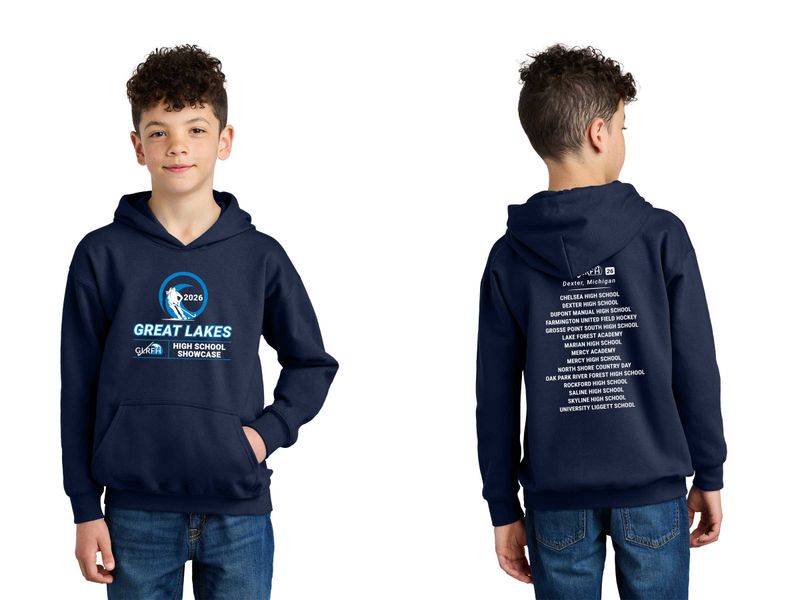 Gildan Youth Softstyle Midweight Fleece Hoodie- Navy
