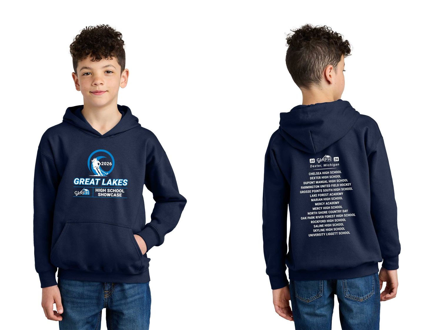 Gildan Youth Softstyle Midweight Fleece Hoodie- Navy Gildan Youth Softstyle Midweight Fleece Hoodie- Navy
