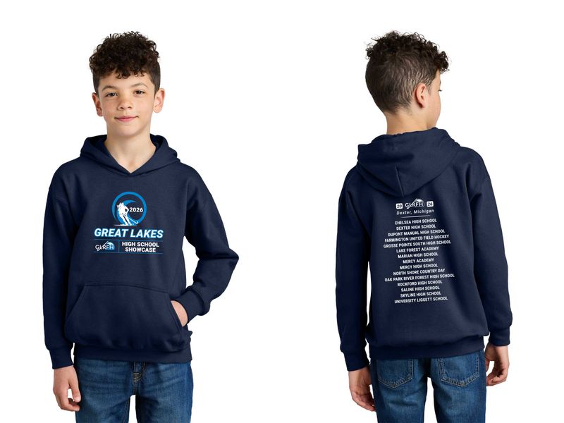 Gildan Youth Softstyle Midweight Fleece Hoodie- Navy