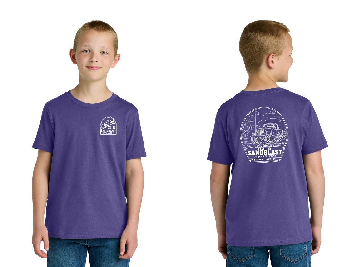Next Level Apparel Youth Cotton Tee- Purple Rush Next Level Apparel Youth Cotton Tee- Purple Rush