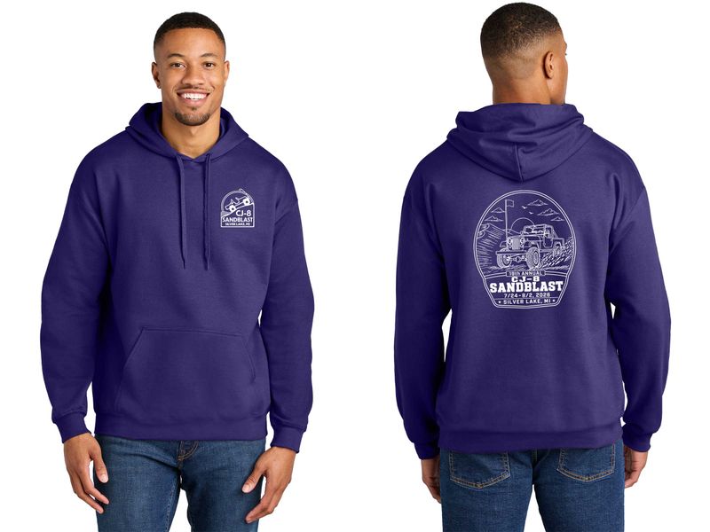 Gildan Softstyle Midweight Pullover Hooded Sweatshirt- Purple