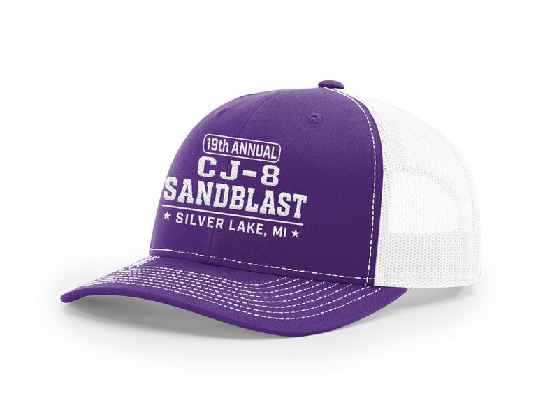 Trucker Snapback Cap (OSFA) - Purple/ White