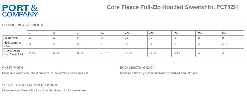 Unisex Core Fleece Full-Zip Hooded Sweatshirt -Purple
