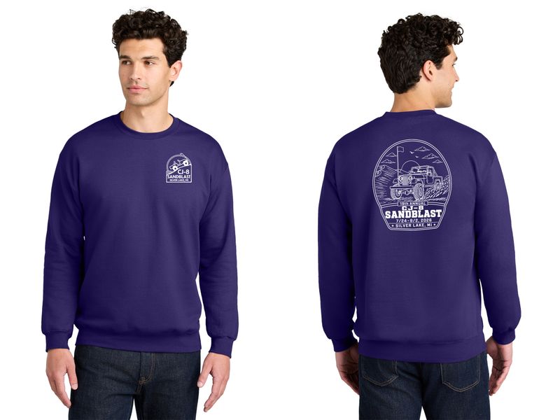 Gildan Softstyle Crewneck Sweatshirt- Purple
