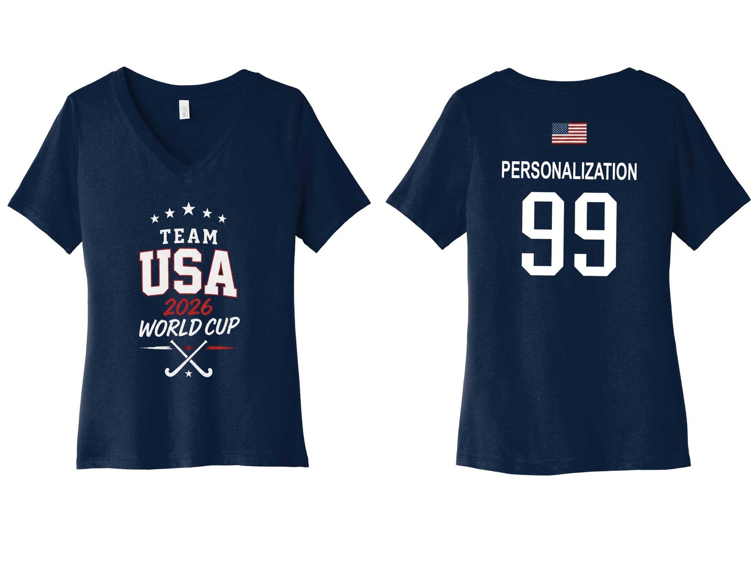 BELLA+CANVAS Women’s Relaxed Jersey Short Sleeve V-Neck Tee- Navy BELLA+CANVAS Women’s Relaxed Jersey Short Sleeve V-Neck Tee- Navy