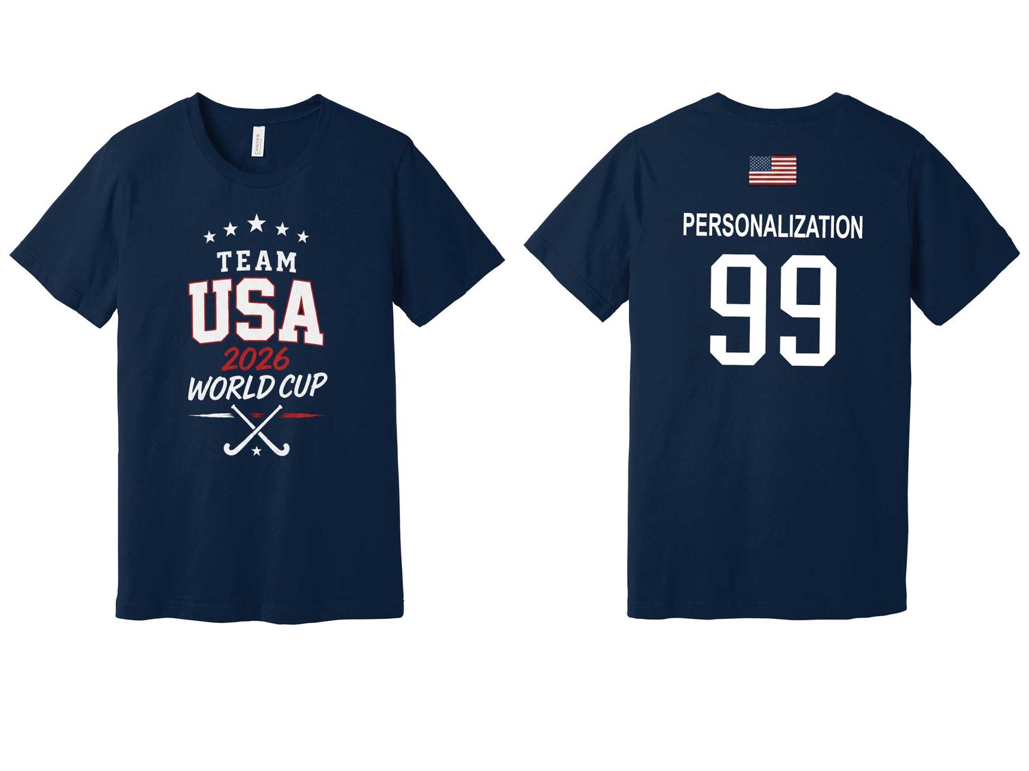 Adult Bella & Canvas Short Sleeve Tee- Navy Adult Bella & Canvas Short Sleeve Tee- Navy