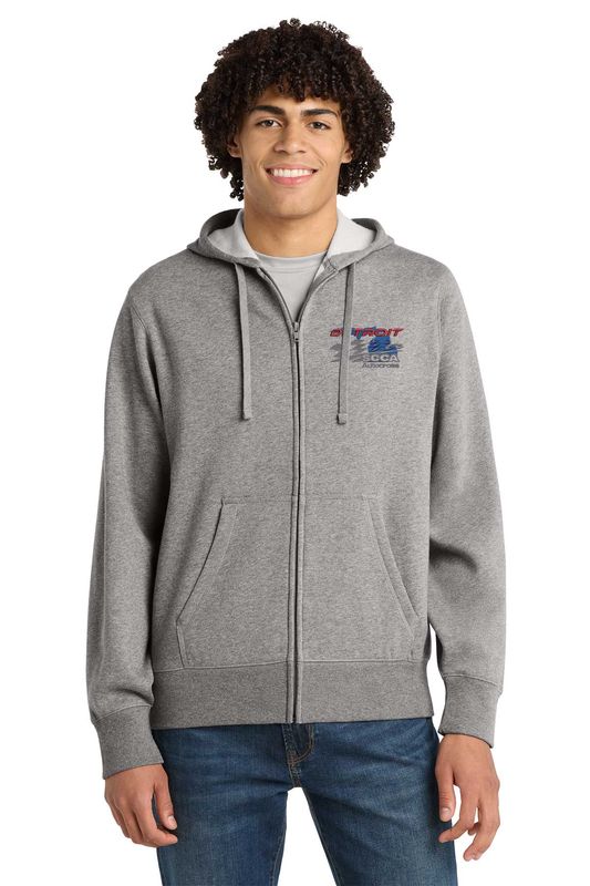 Sport-Tek Full-Zip Hooded Sweatshirt- Navy, Vintage Heather, Black