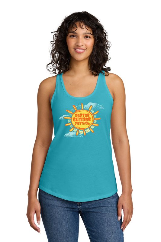 Next Level Ladies' Ideal Racerback Tank-Tahiti Blue, Raspberry, Purple, Desert Pink