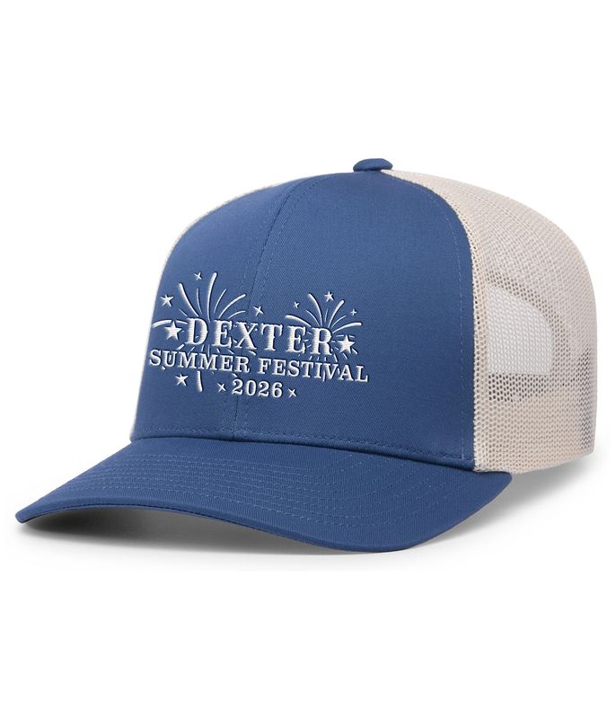 Trucker Snapback Cap- Heather Grey/Beige/Ocean Blue, Royal/White, Ocean Blue/Beige
