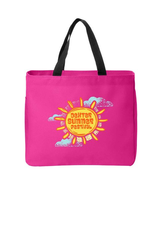 Port Authority Essential Tote- Pink, Turquoise