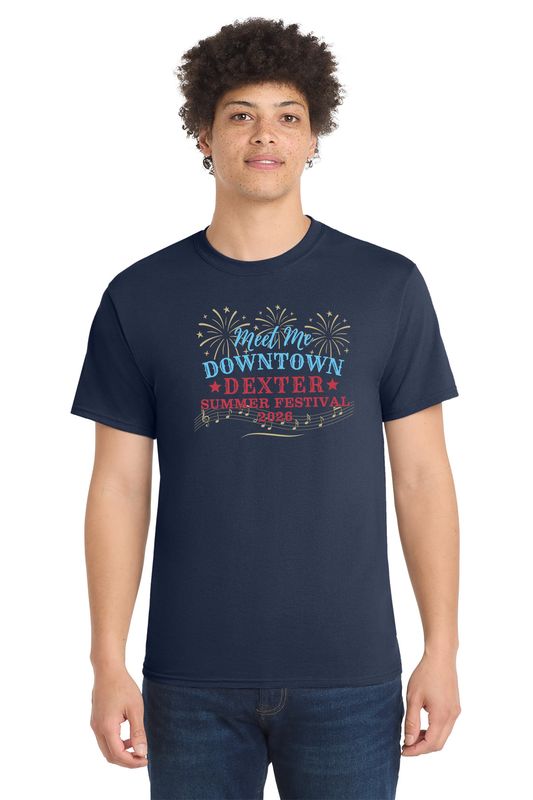 50/50 Cotton Short Sleeve T-Shirt - Navy, Oatmeal, Royal Blue, Athletic Heather