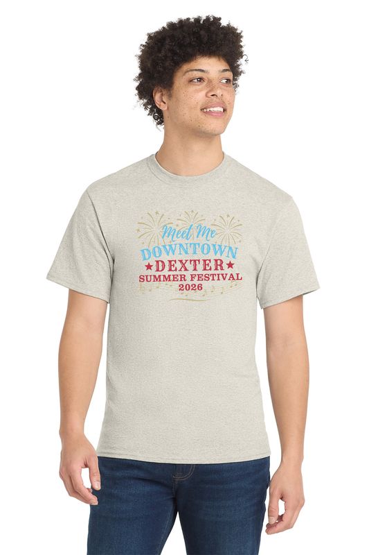 50/50 Cotton Short Sleeve T-Shirt - Navy, Oatmeal, Royal Blue, Athletic Heather